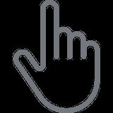 Hand with index finger pointing up icon